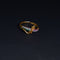 22 Carat Gold Impon Love Design Ring With PinkGreen And White Stones 2.16g by Mahita Collections